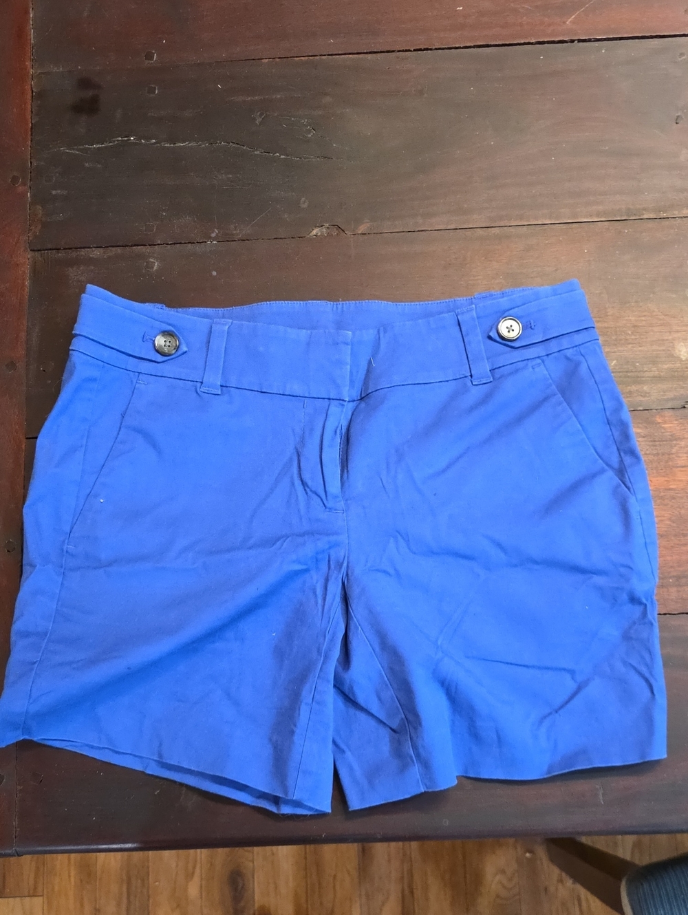 Ann Taylor Royal Blue Bermuda Shorts with Button Tabs